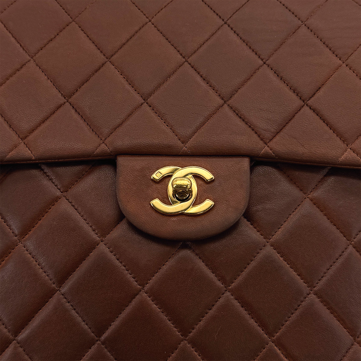 VINTAGE CHANEL MATELASSE CHAIN BACKPACK BROWN GOLD HARDWARE 90316998