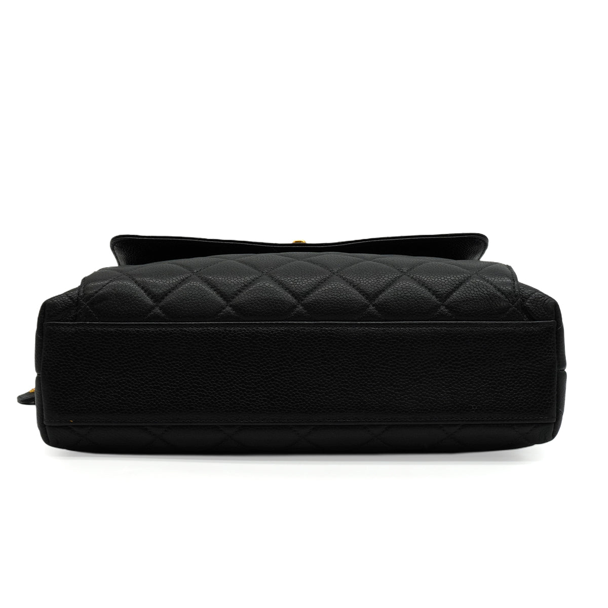 VINTAGE CHANEL MATELASSE CHAIN SHOULDER BAG BLACK CAVIAR SKIN GOLD HARDWARE 90345506