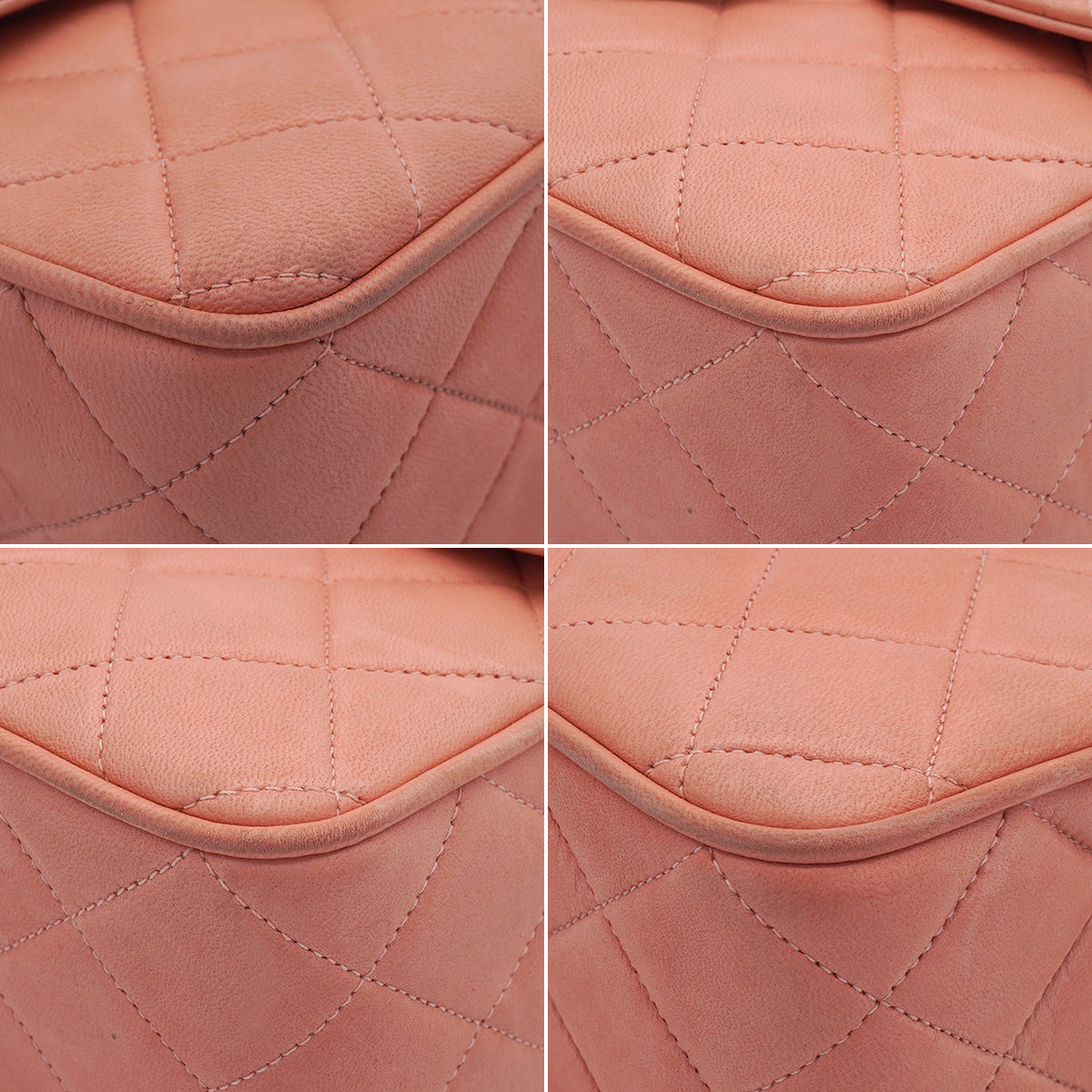 VINTAGE CHANEL MATELASSE CHAIN SHOULDER BAG FRINGE PINK LAMB SKIN GOLD HARDWARE 90334504
