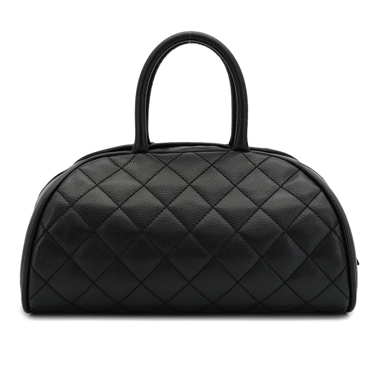 VINTAGE CHANEL MATELASSE COCOMARK BOSTON BAG BLACK CAVIAR SKIN 90328124