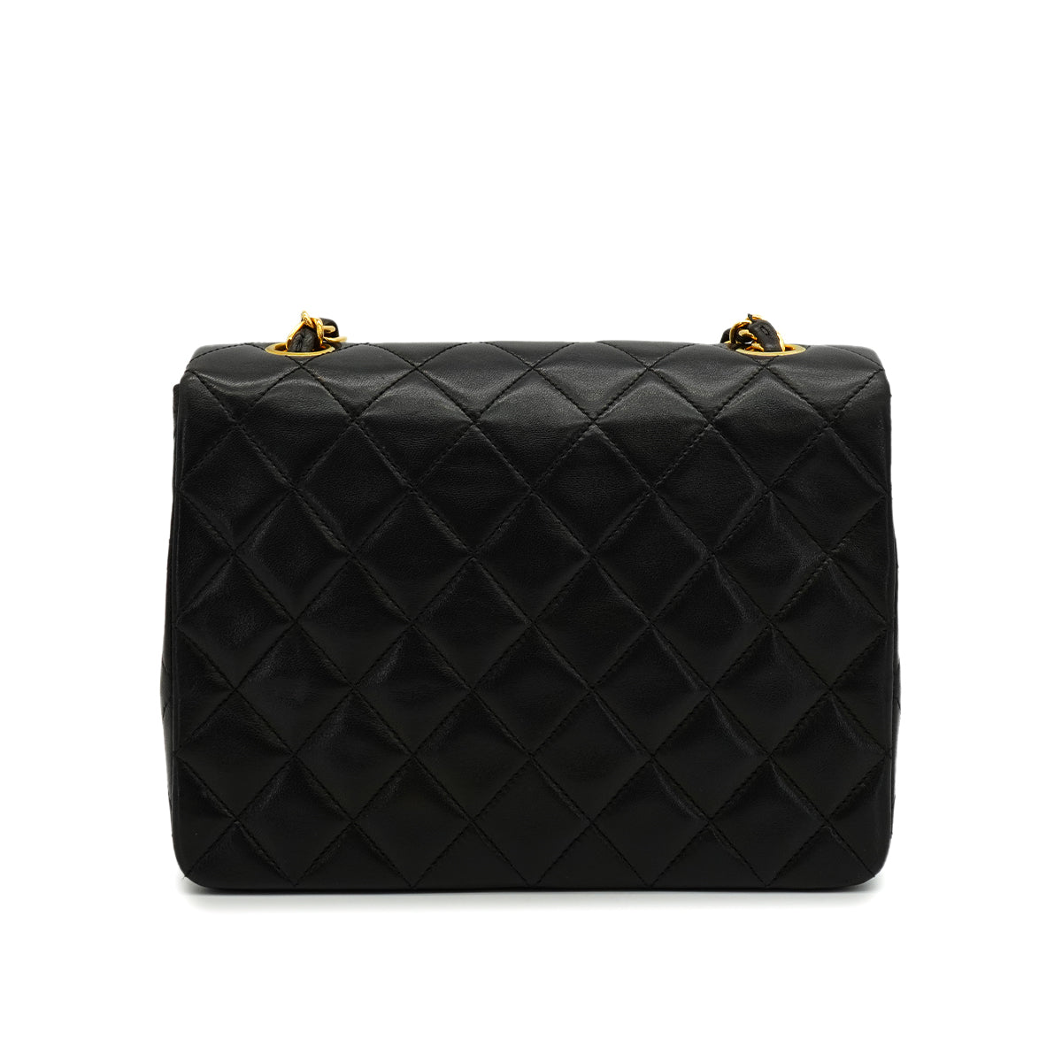VINTAGE CHANEL MATELASSE COCOMARK CHAIN SHOULDER BAG BLACK LAMB SKIN GOLD HARDWARE 90346664