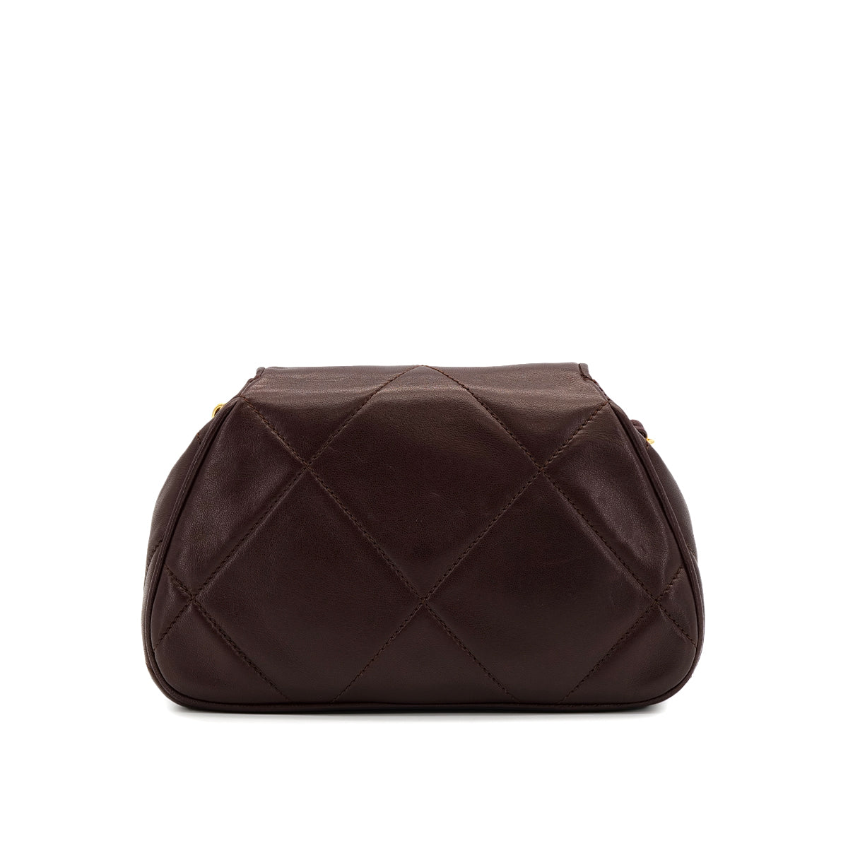 VINTAGE CHANEL MATELASSE COCOMARK CHAIN SHOULDER BAG BROWN LAMB SKIN GOLD HARDWARE 90324287