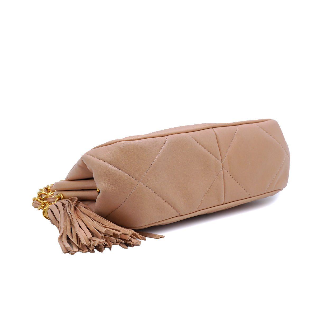 VINTAGE CHANEL COCOMARK  MATELASSE SHOULDER BAG FRINGE PINK GOLD HARDWARE 90346874
