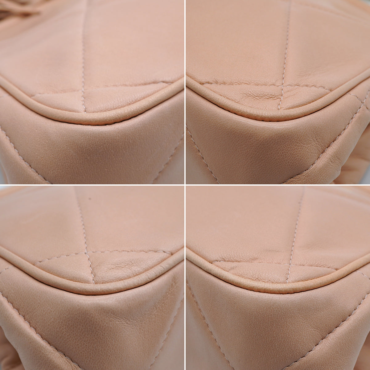 VINTAGE CHANEL COCOMARK  MATELASSE SHOULDER BAG FRINGE PINK GOLD HARDWARE 90346874