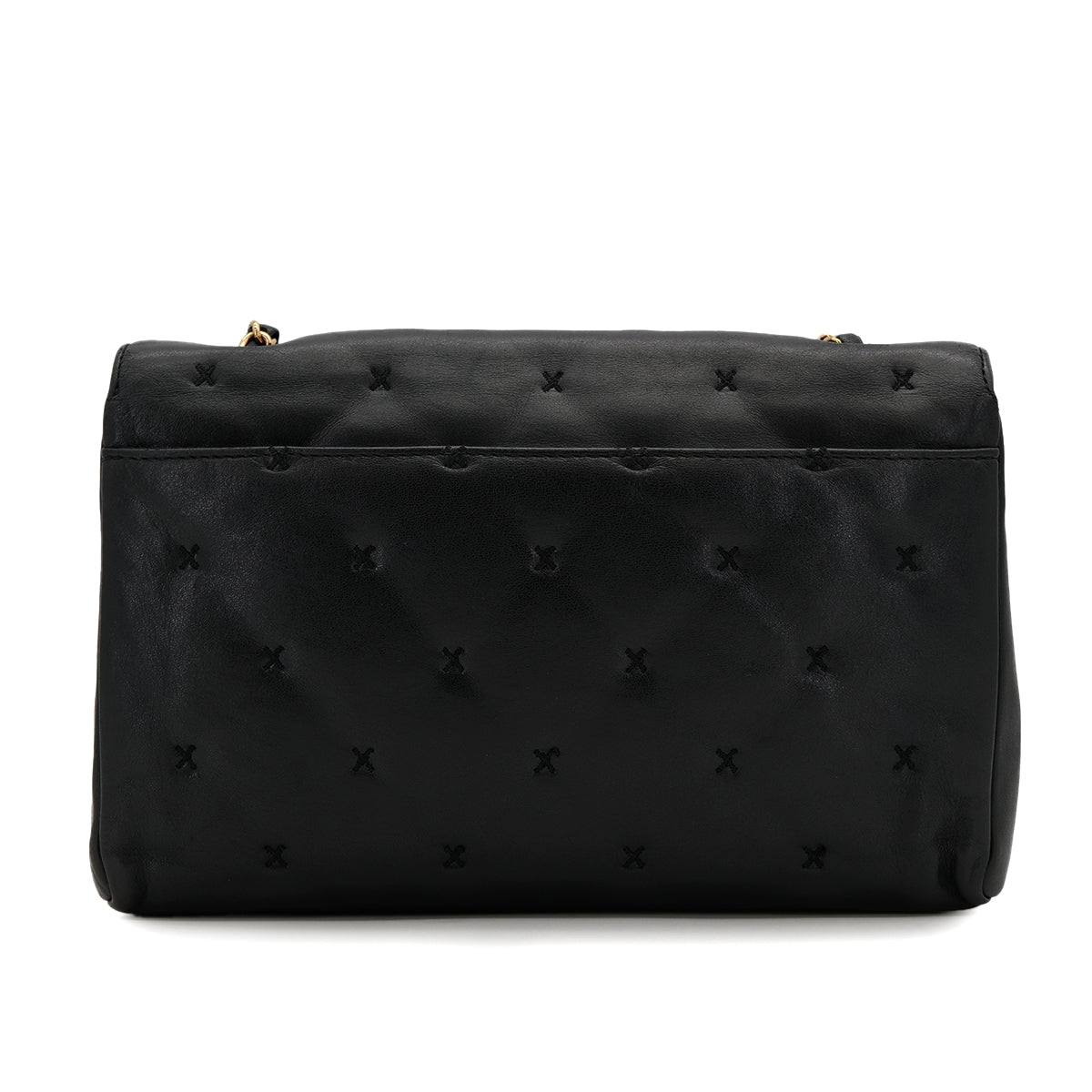 VINTAGE CHANEL MATELASSE STITCH CHAIN SHOULDER BAG BLACK LAMB SKIN GOLD HARDWARE 90322926