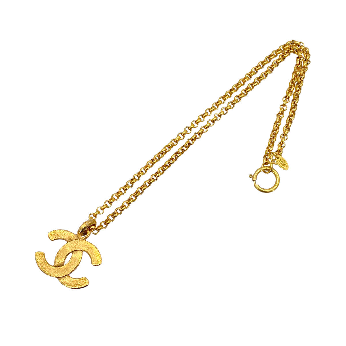 VINTAGE CHANEL NECKLACE COCOMARK GOLD ACCESSORY 29 90314783