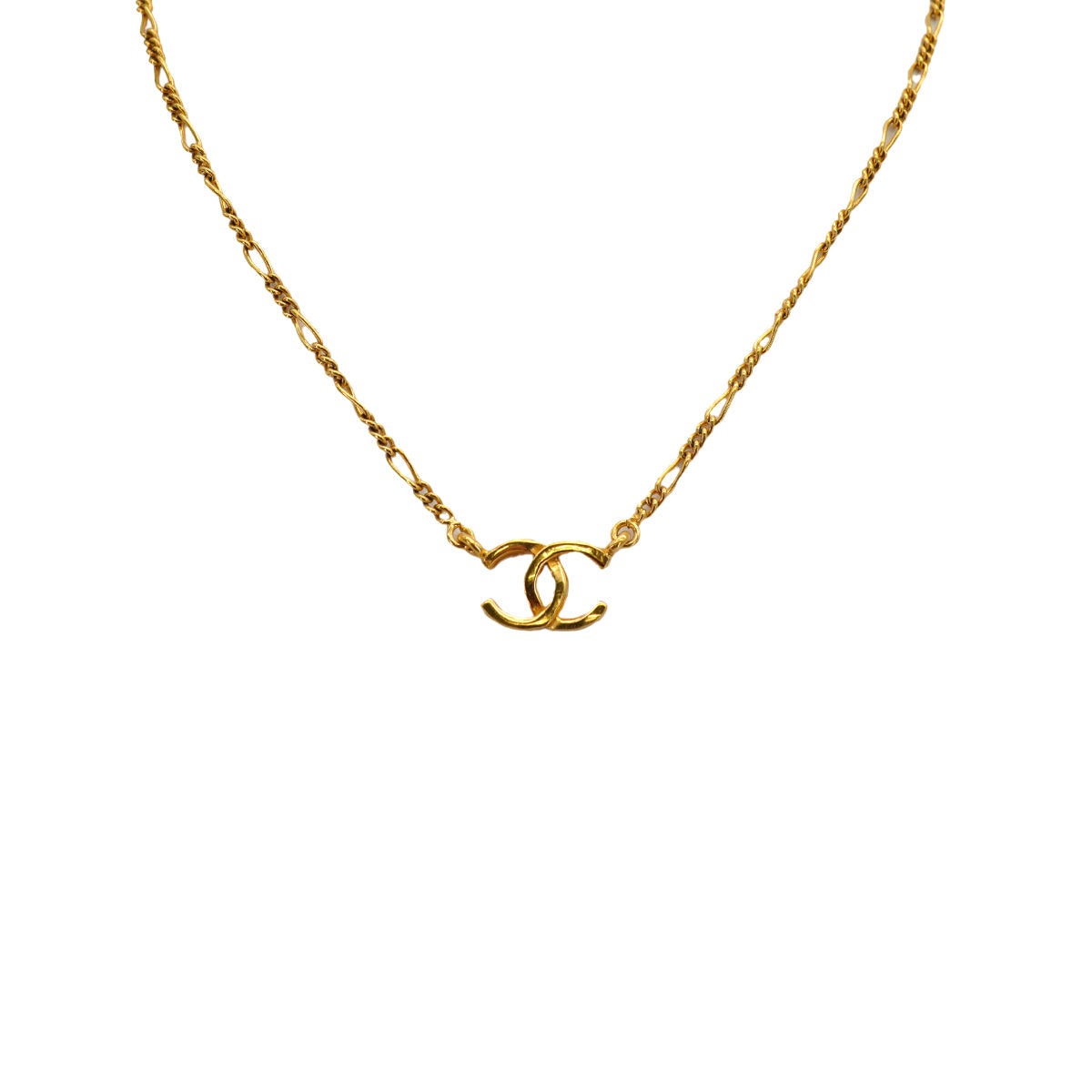 VINTAGE CHANEL NECKLACE COCOMARK GOLD ACCESSORY 90335006
