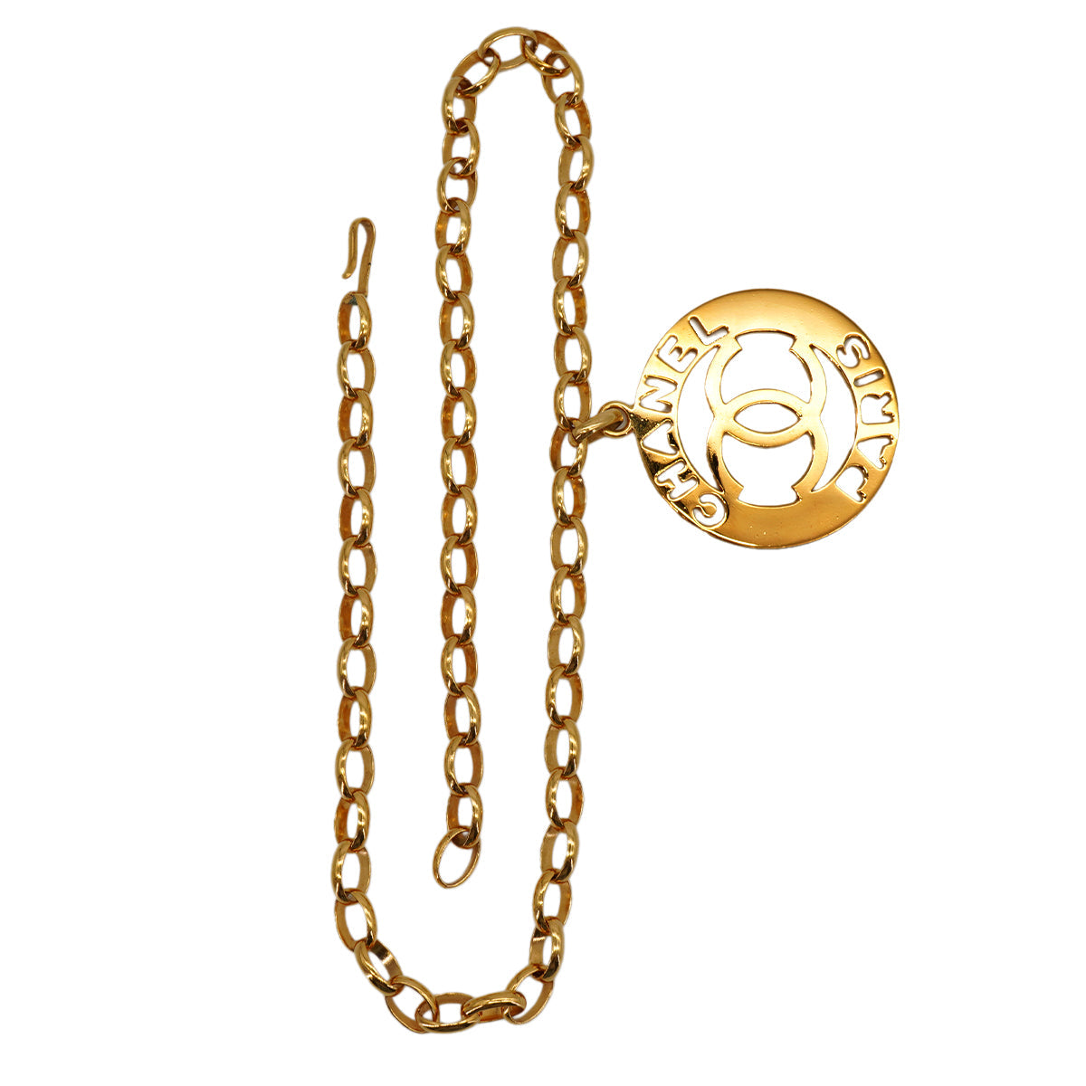VINTAGE CHANEL NECKLACE COCOMARK GOLD ACCESSORY 90335026