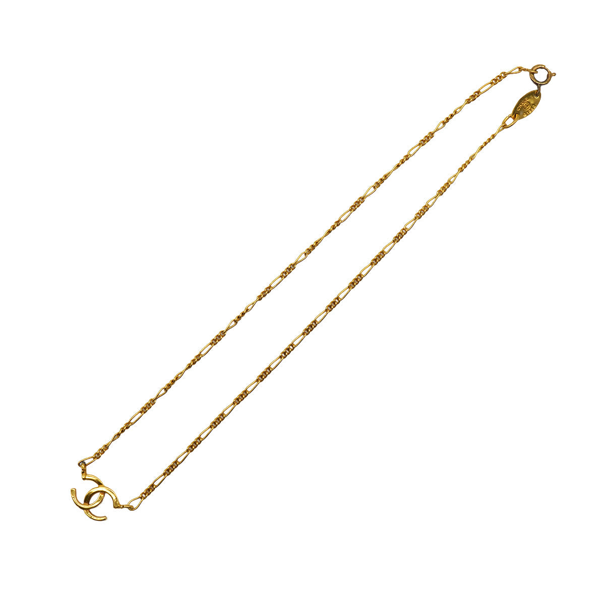 VINTAGE CHANEL NECKLACE COCOMARK GOLD ACCESSORY 90344803