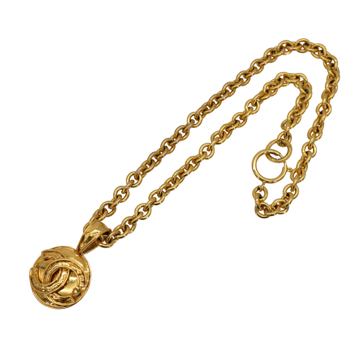 VINTAGE CHANEL NECKLACE COCOMARK GOLD ACCESSORY 94P 90335638