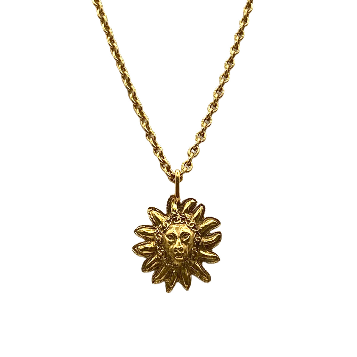 VINTAGE CHANEL NECKLACE LION MOTIF GOLD ACCESSORY 90328005