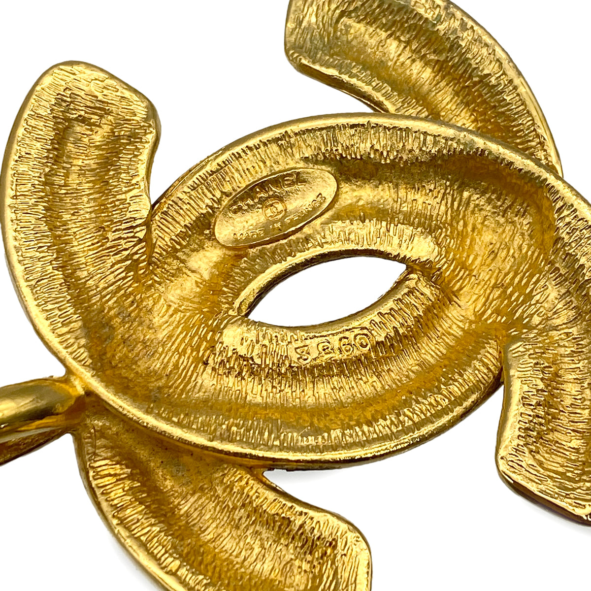 VINTAGE CHANEL NECKLACE MATELASSE COCOMARK GOLD ACCESSORY 90319665