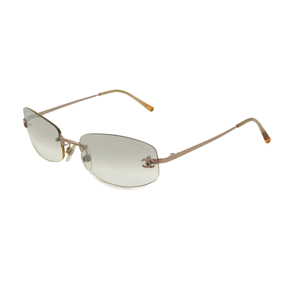 VINTAGE CHANEL SUNGLASSES COCOMARK ROSE GOLD EYEWEAR 90330690