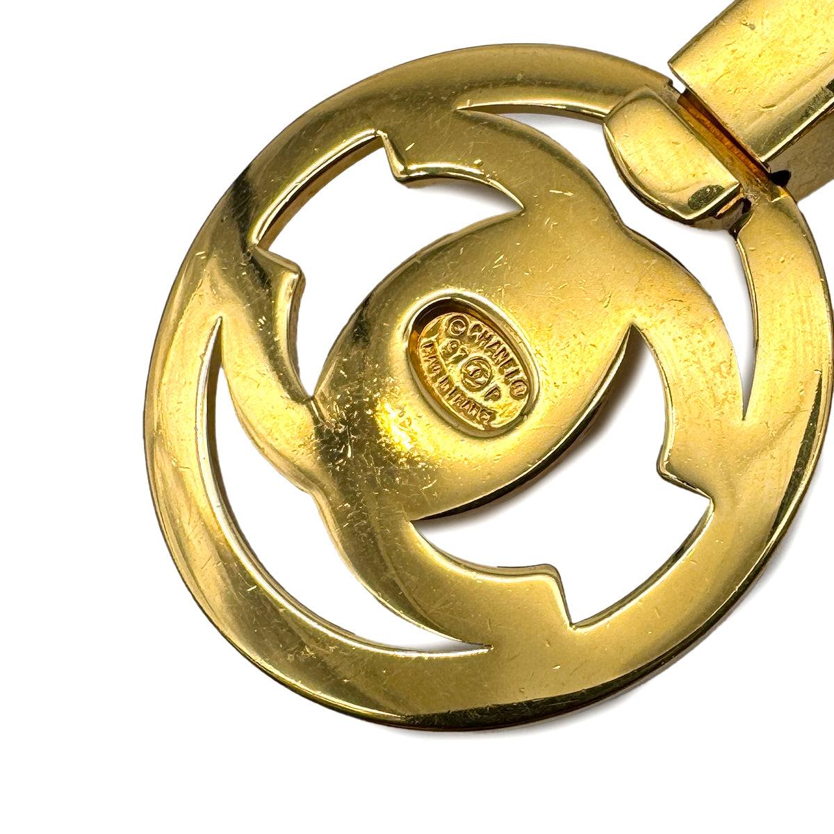 VINTAGE CHANEL TURN LOCK COCOMARK NECKLACE GOLD ACCESSORY 97P 90319146