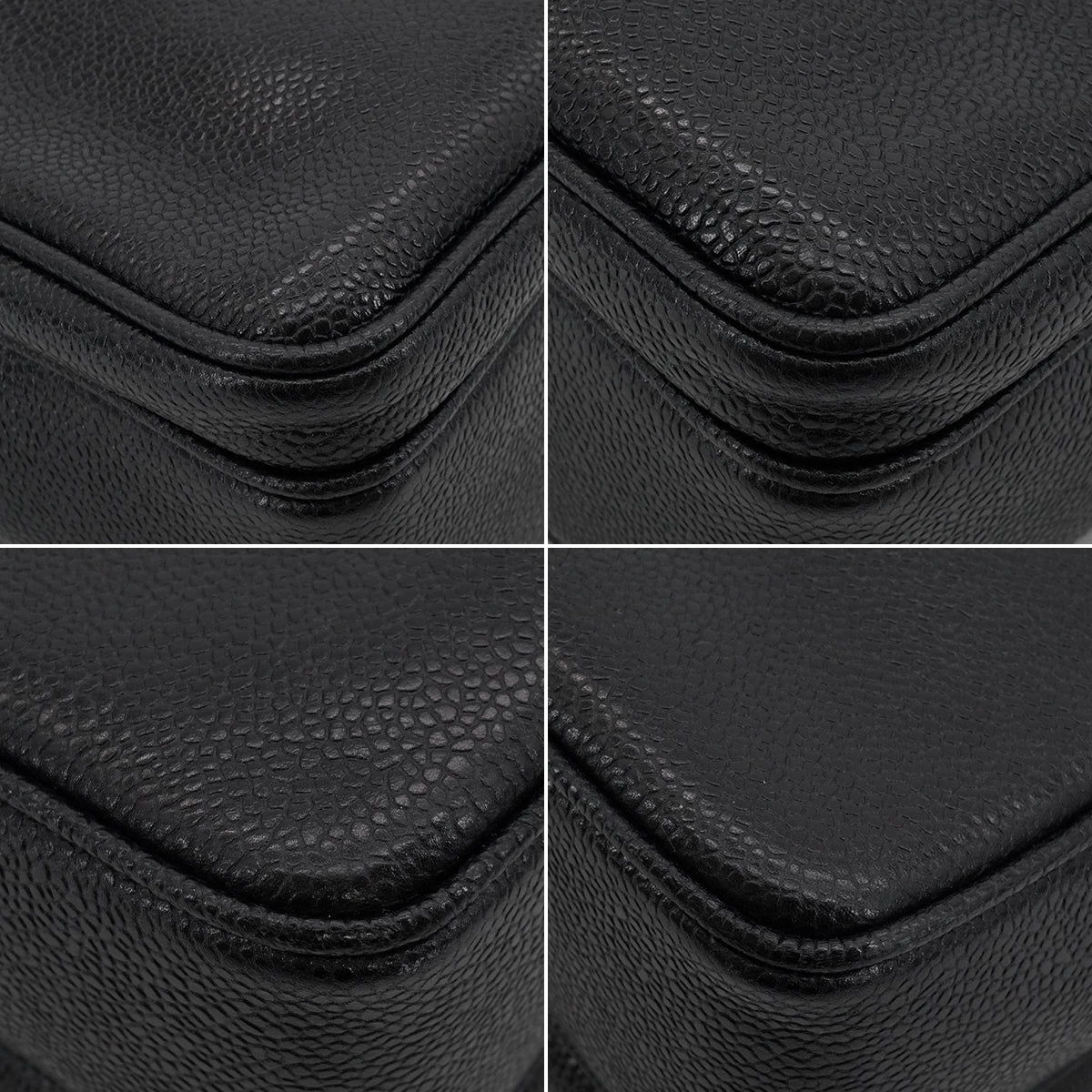 VINTAGE CHANEL TURN LOCK CHAIN TOTE BAG BLACK CAVIAR SKIN GOLD HARDWARE 90340135