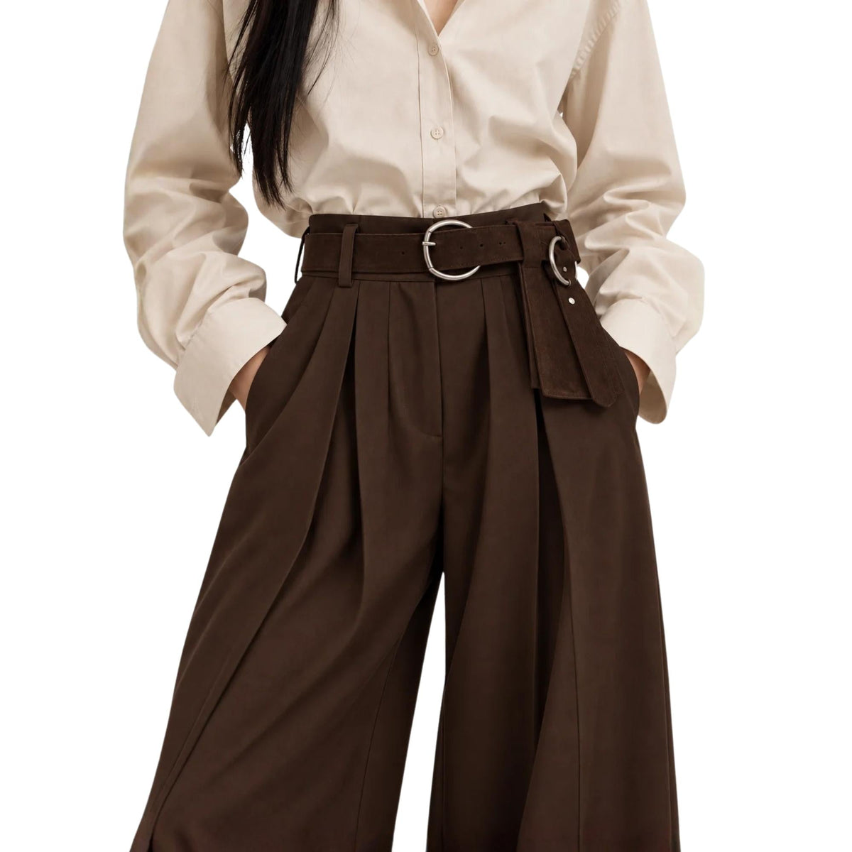 WIDE-WRAP SUEDE RING BELT "KARINA"