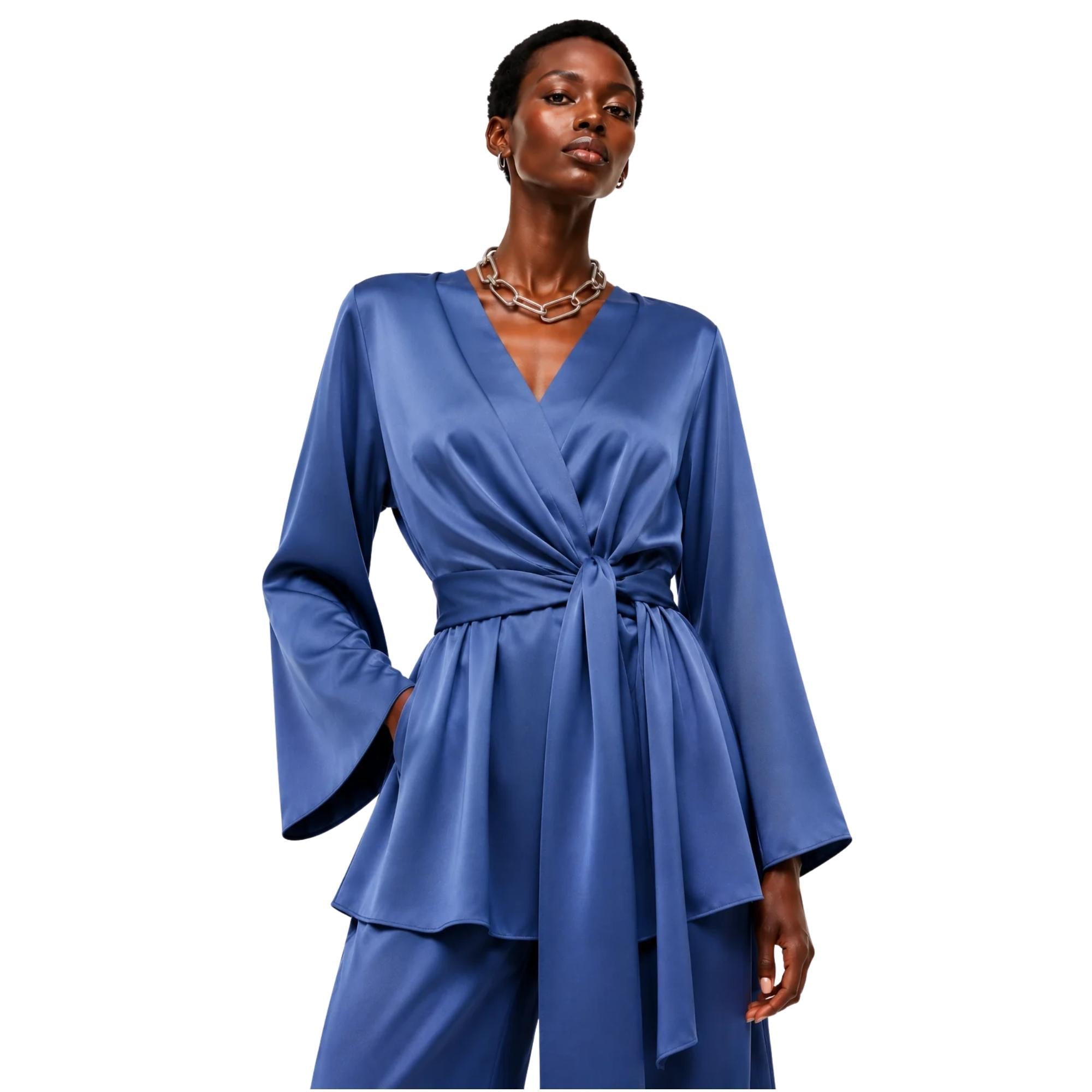 WRAP-TIE BLOUSE (قميص) “SORREL”
