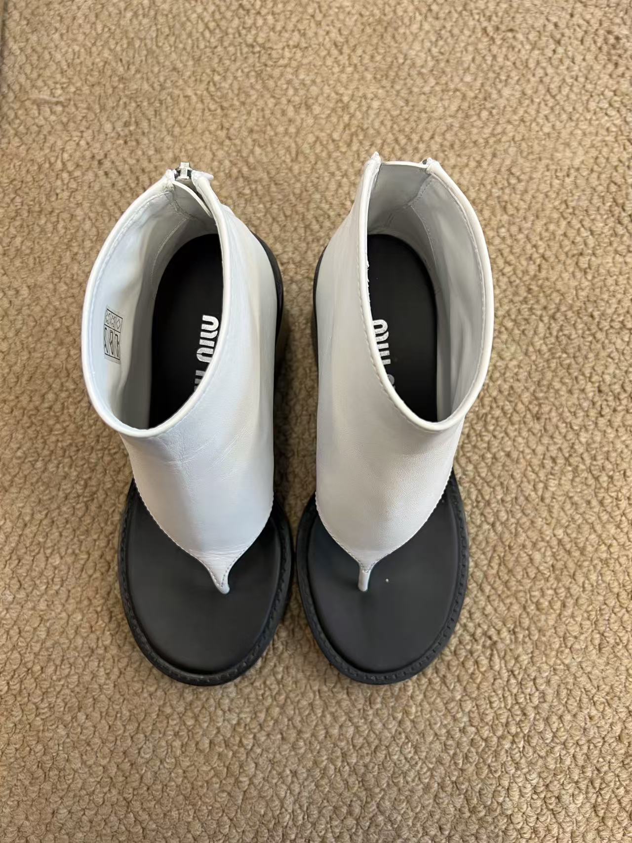 Size 36 - Miu Miu Leather thong ankle boots