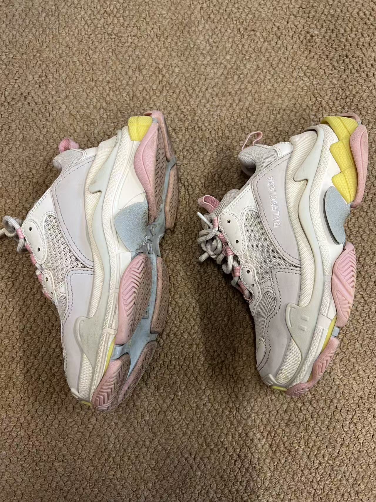 Balenciaga Triple S Women’s Sneakers White Pink Grey
