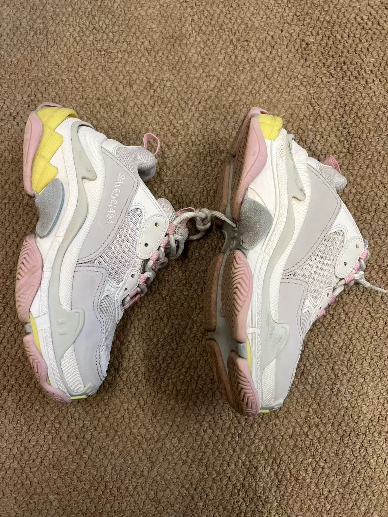 Balenciaga Triple S Women’s Sneakers White Pink Grey
