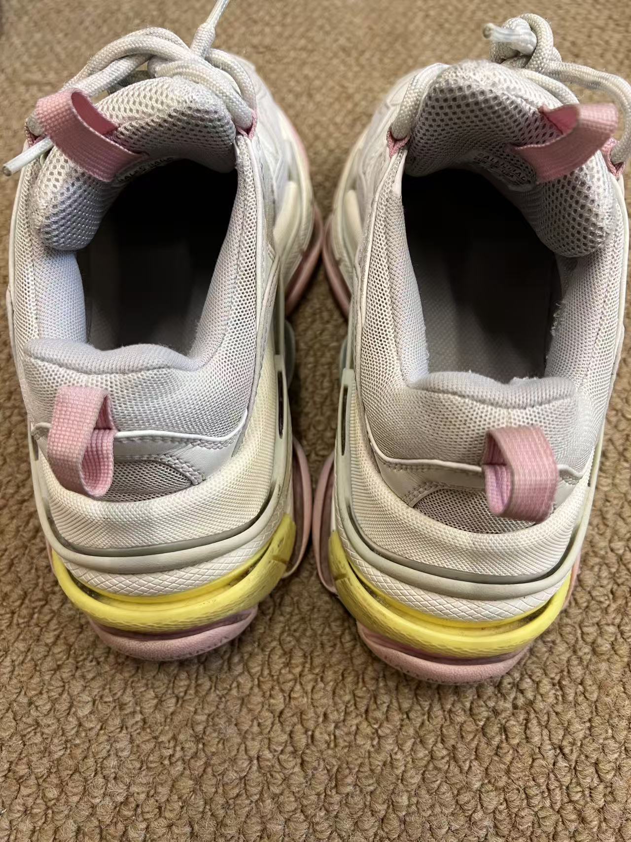 Balenciaga Triple S Women’s Sneakers White Pink Grey