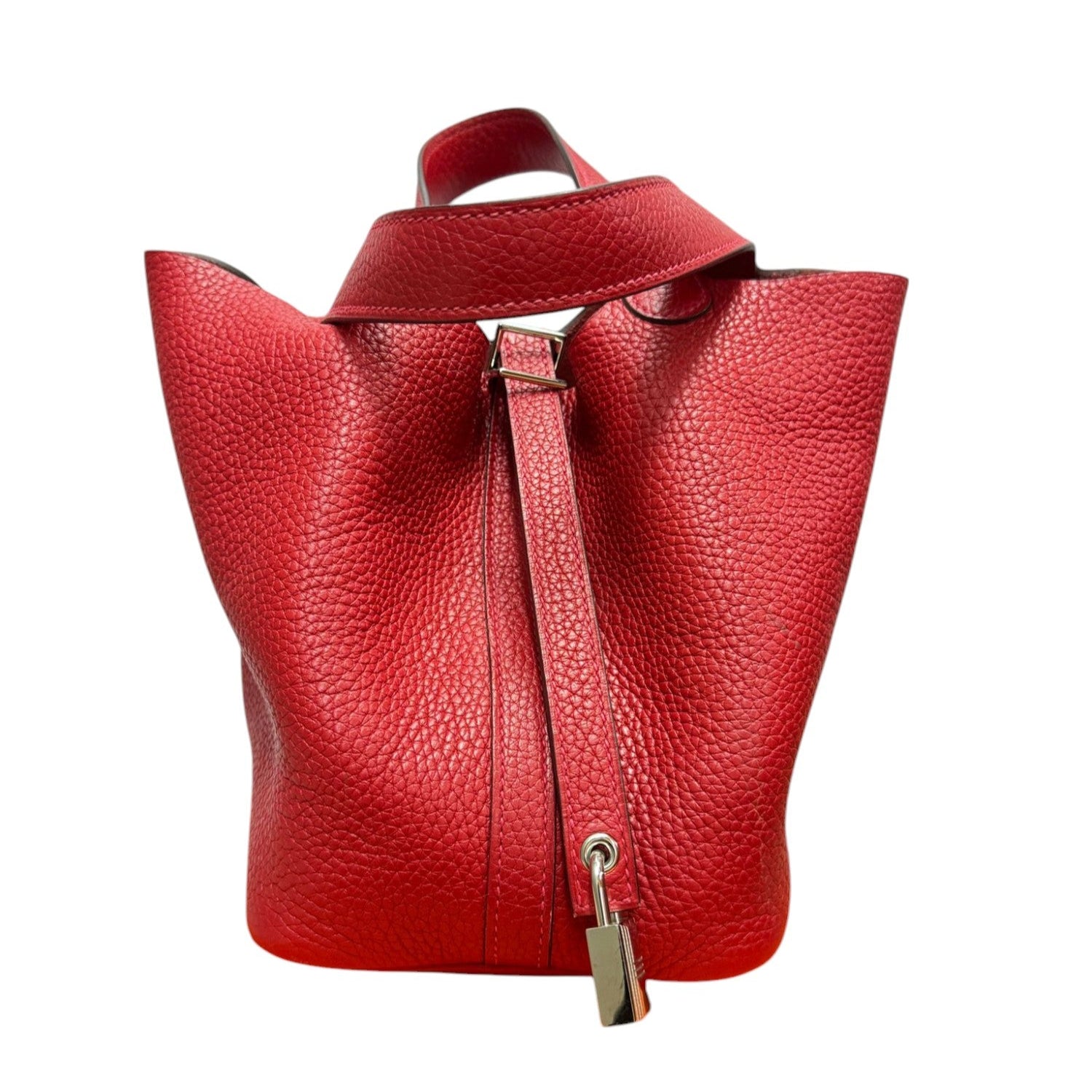 Hermes Picotin 18 Clemence in Q5 Red Casaque with PHW