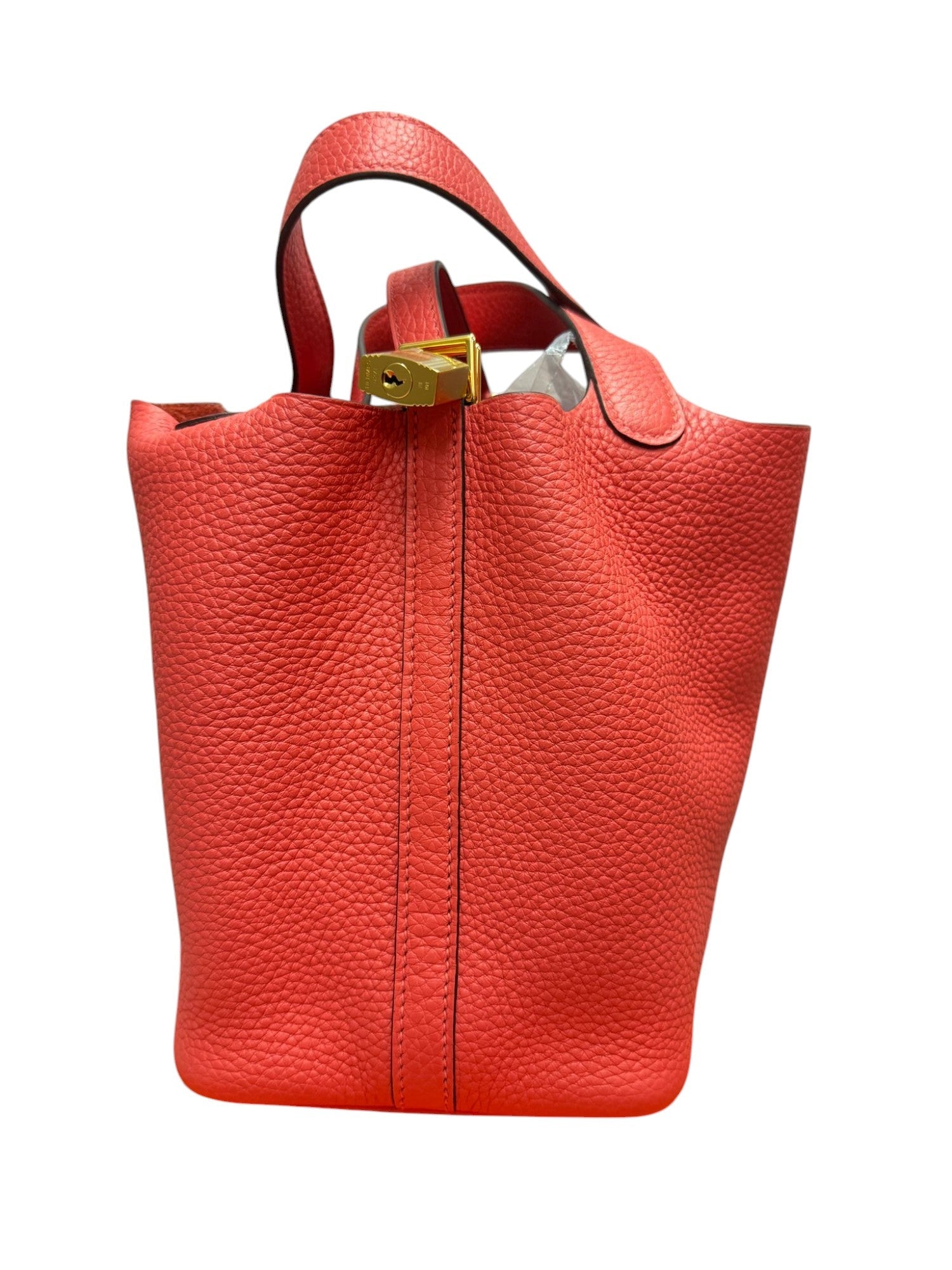 Hermes Picotin 18 in Rose Jaipur Clemence with GHW