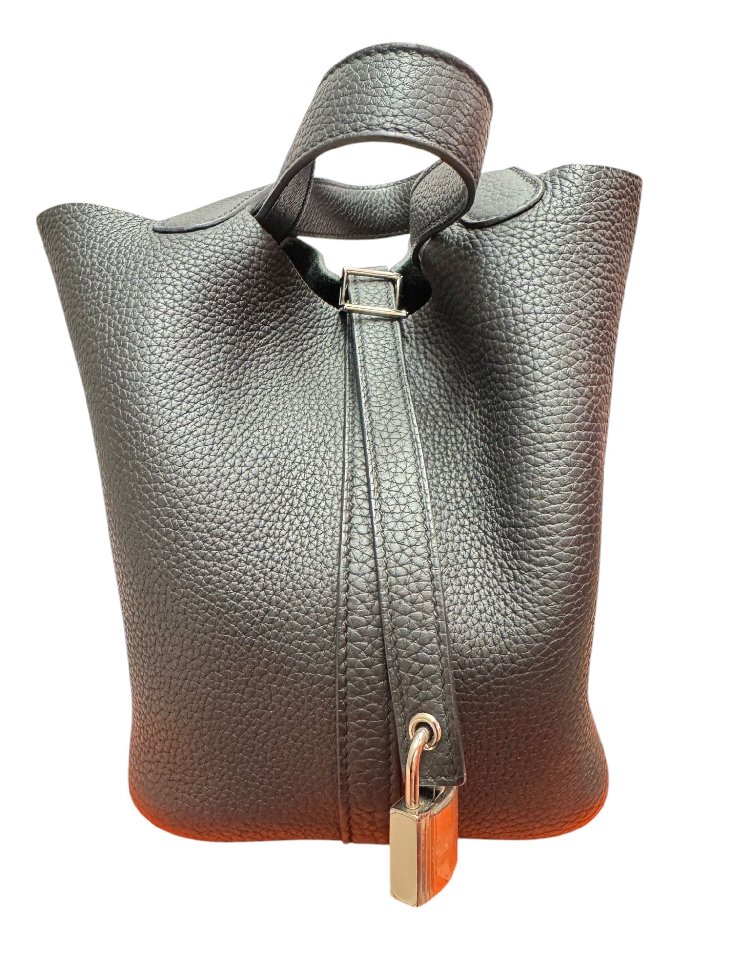 Hermes Picotin 18 in Black Clemence with PHW