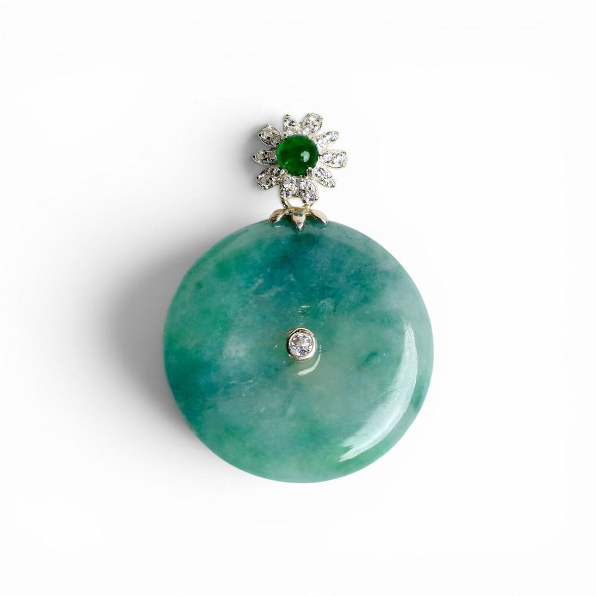 28.60ct Imperial Floating Flower Jadeite Pendant