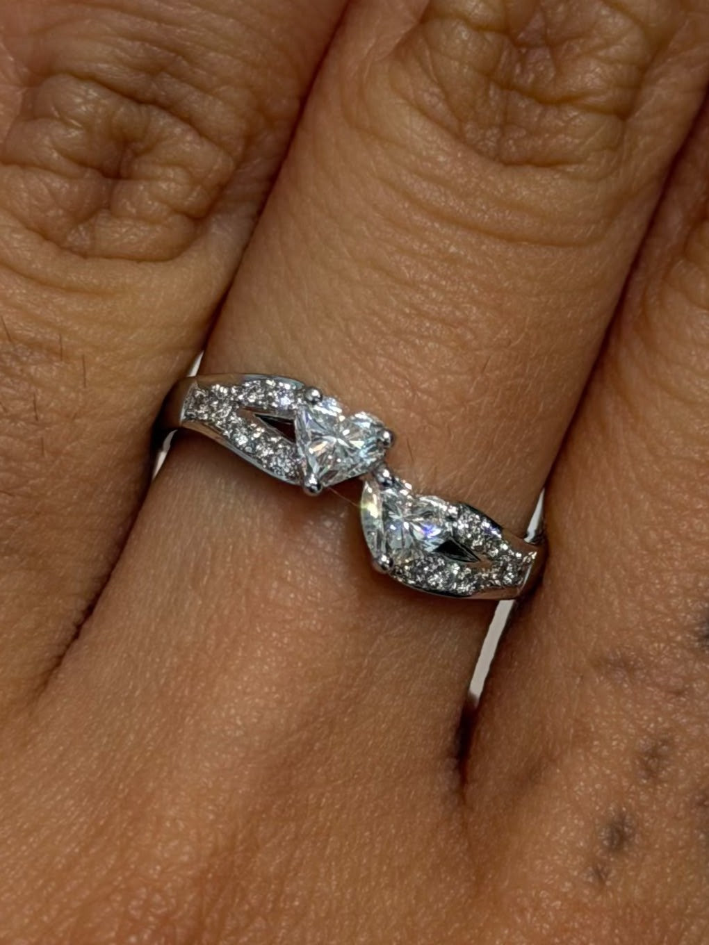 #12 Ring in 750/K18 - Diamond 0.57/0.11 bypass 3586 JJC1308