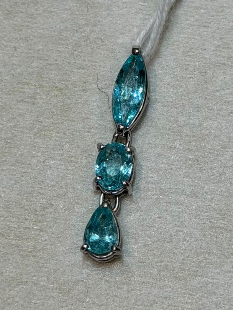 Pendant in K18WG - Paraiba Tourmaline 1.41 (GIA / Mozambique) 5879 JJC1345