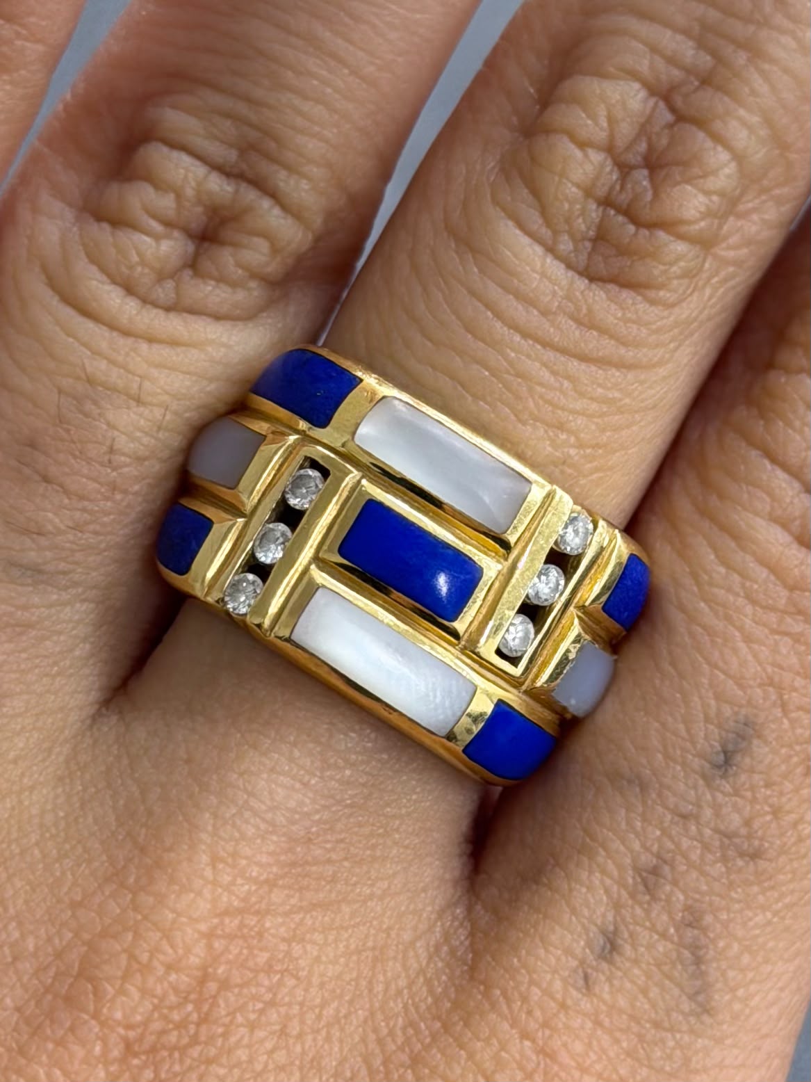 Ring in 750 - Lapis (KABANA) + Diamond 2055 JJC1497