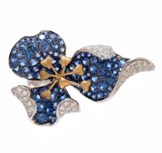 15# Ring (Hand Crafted) - Sapphires 2.193 + D0.346 S-R913-02 JJC3070