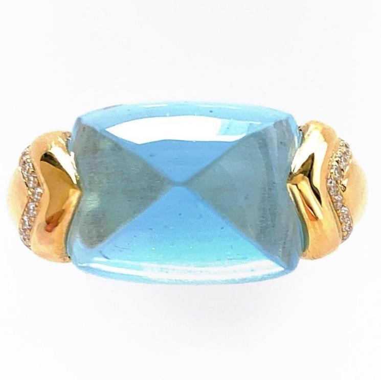 15# Ring - Aquamarine 14.732 + D0.17 A-R766-01 JJC3053