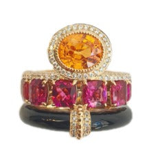 15# Ring - Mandarin 2.88 Tourmaline 1.68 + D0.544 + 5.636 G-R1106-02 JJC3056