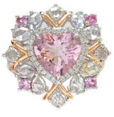 15# Ring - Cherry Blossom Color Morganite 1.881 Sapphire 1.711 + D0.226 M-R1118-03 JJC3048