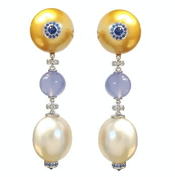 Earring in 18K - Pearl 64.155 + D0.12 + 7.15 P-ER1052-05 JJC3035