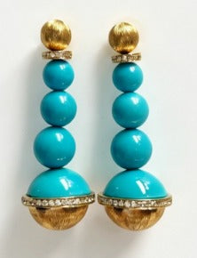 Earring in 18K - Sleeping Beauty 23.774 + D0.484 T-R1175-01 JJC3044
