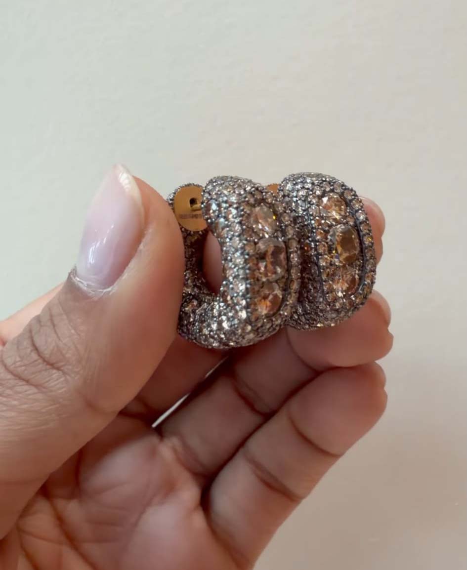 18k Hoop Pave Set(setting only) SABSET056