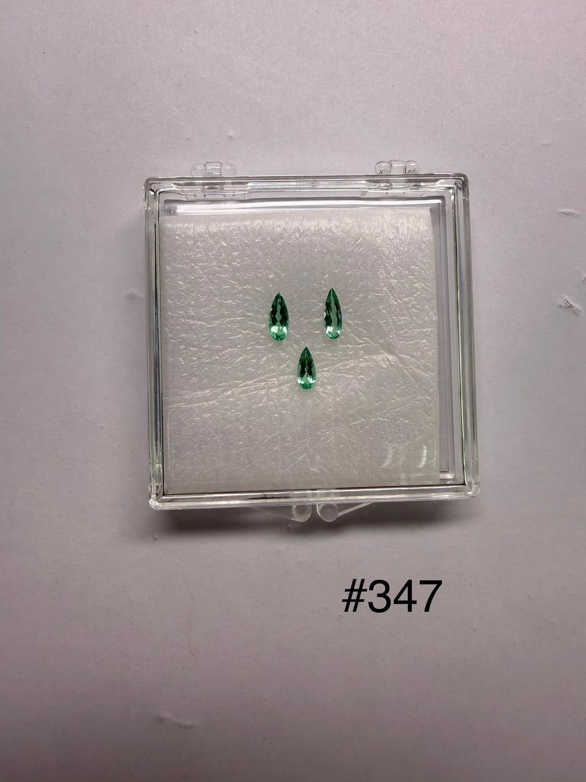 MIX 0.89ct MOZAMBIQUE PARAIBA PEAR SET DXBCS6892