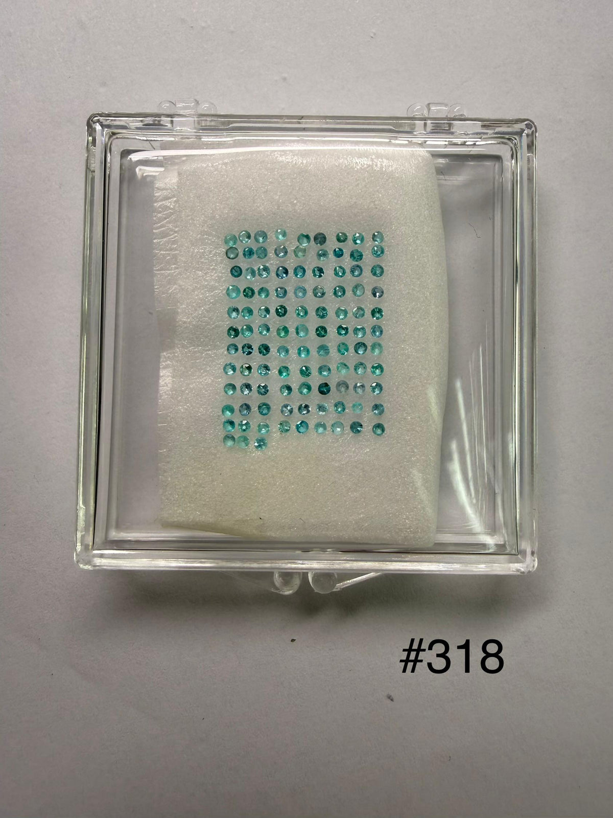 1.29ct BRAZIL PARAIBA ROUND SET DXBCS6863