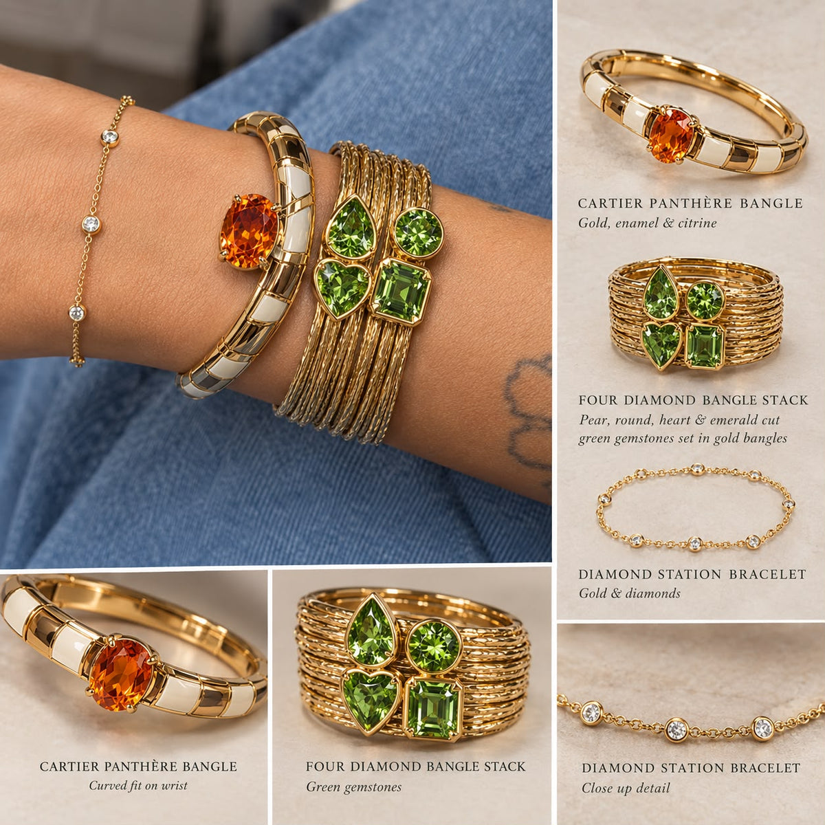 18k Floating Wave Bracelet SABSET066