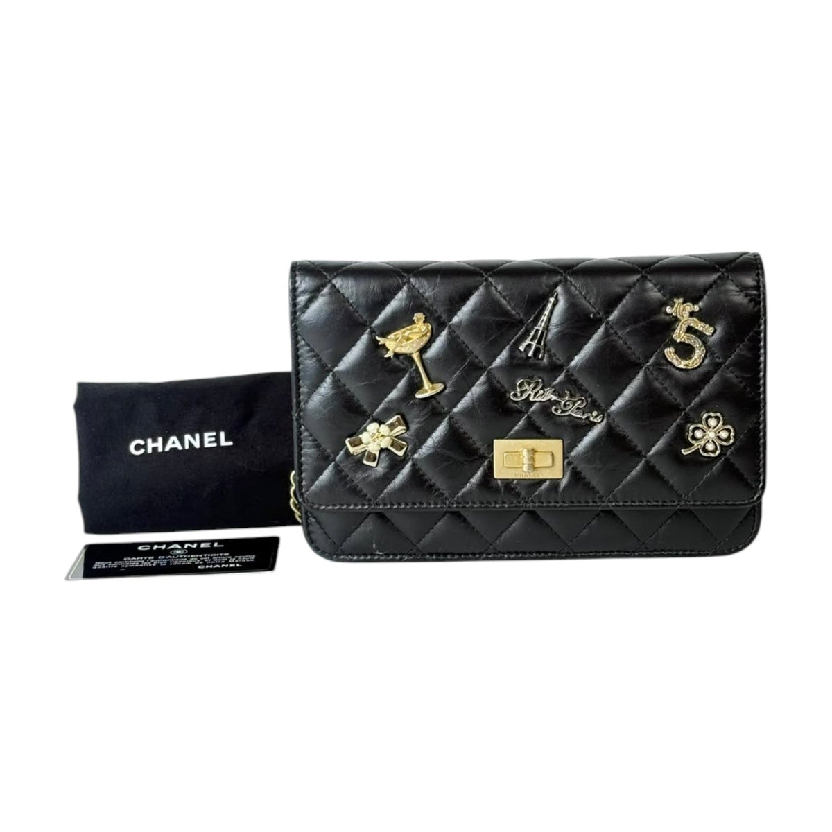 Chanel Black Lucky Charm Reissue WOC