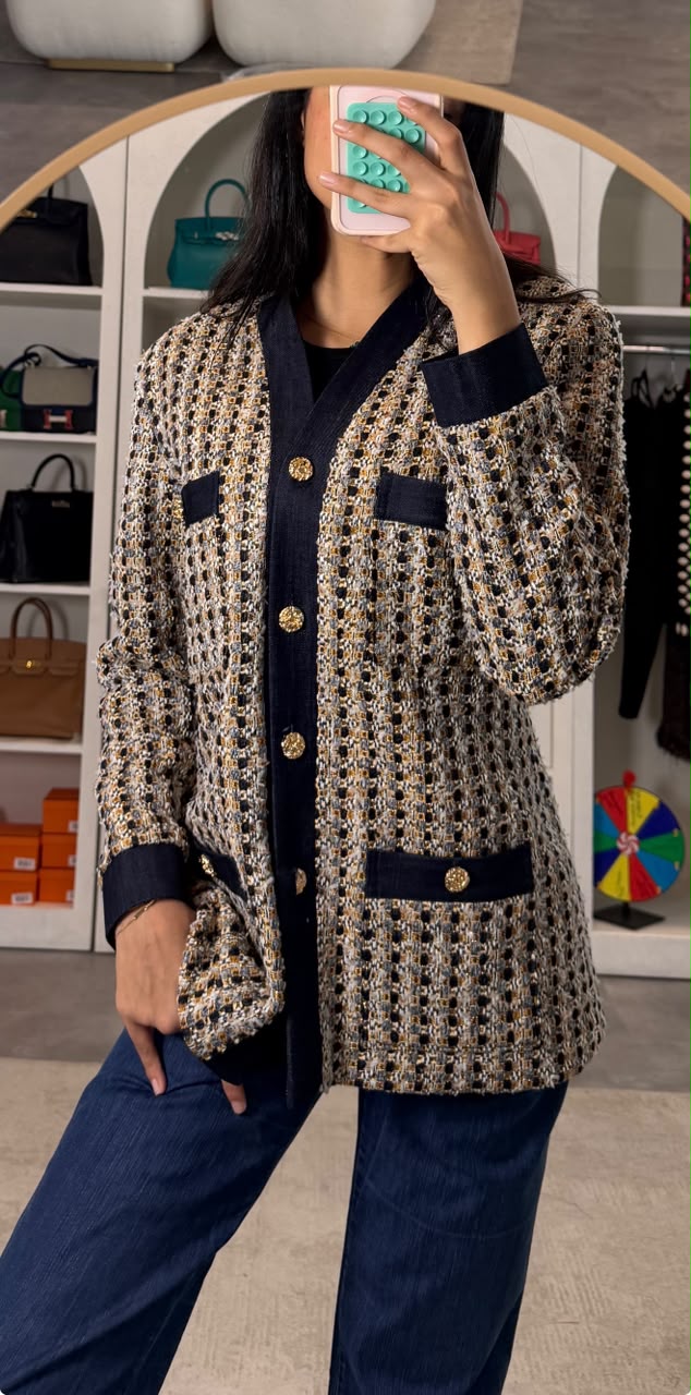 Denim dore tweed jacket TP0941