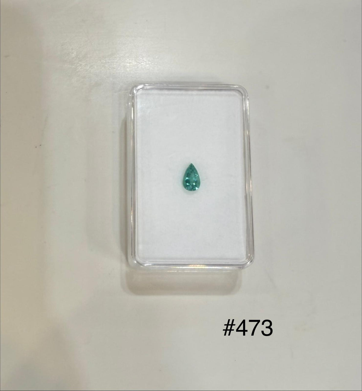 0.89ct PEAR NIGERIAN PARAIBA DXBCS7019