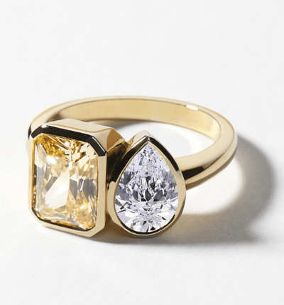 Bezel Moi et Toi Ring