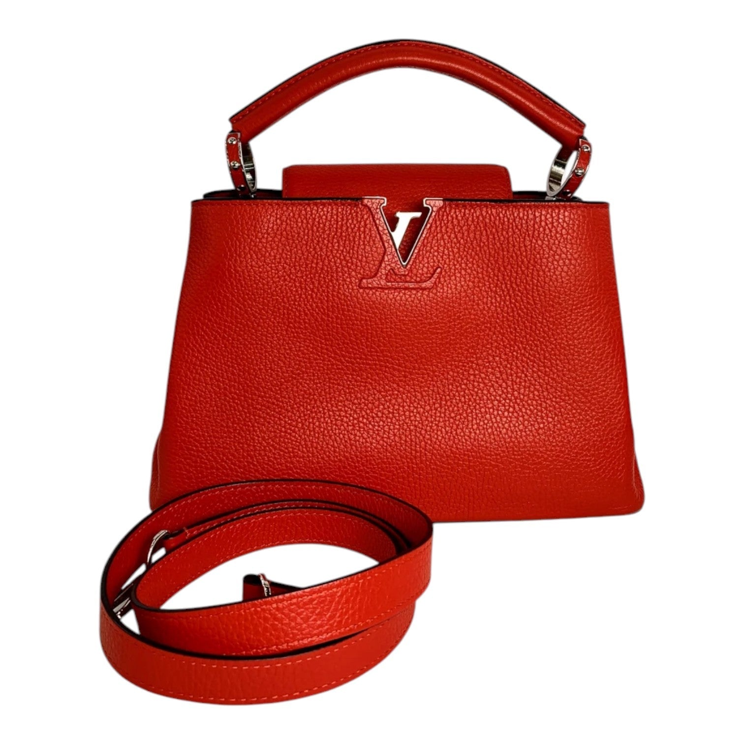 Louis Vuitton Red Capucines BB 27cm Bag with Strap