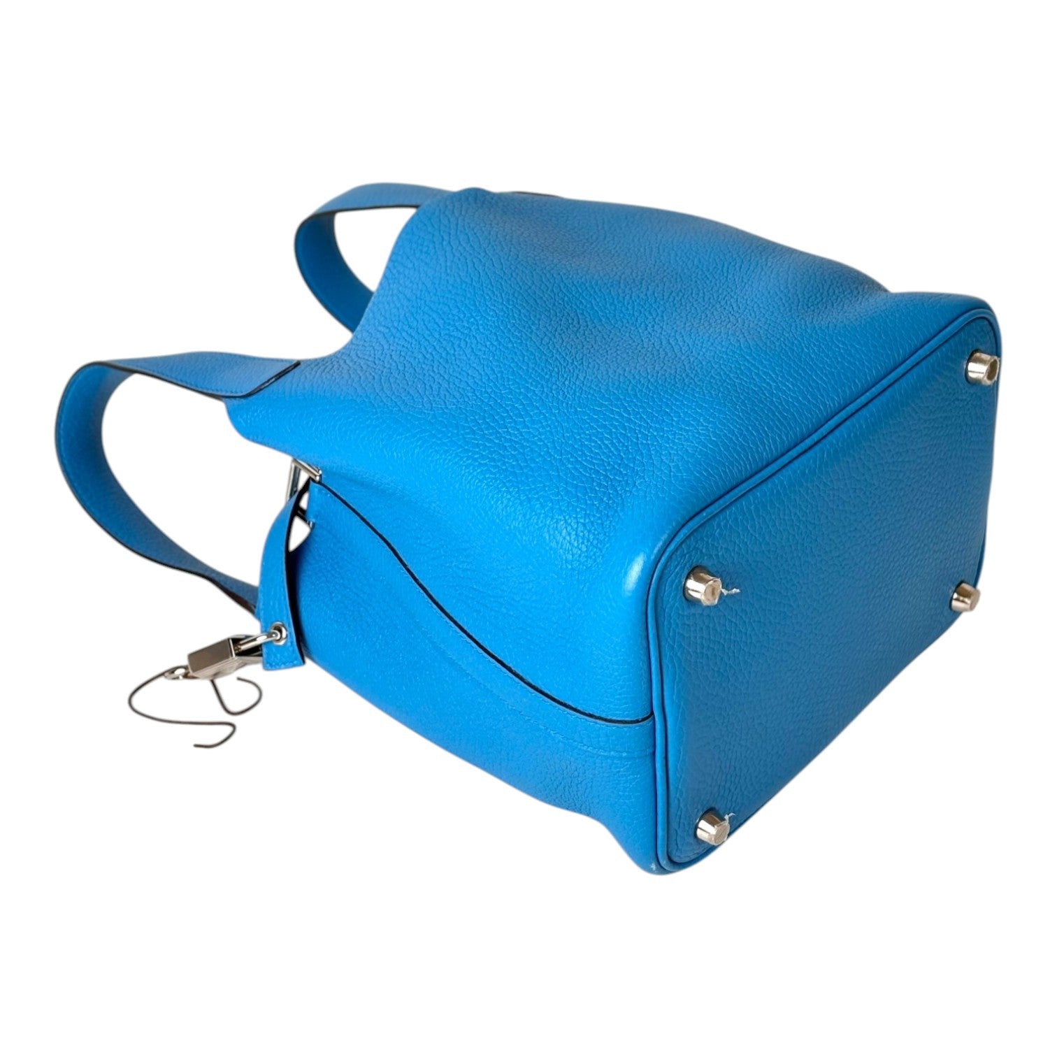 Hermes Picotin 18 Blue Bag in Clemence with PHW