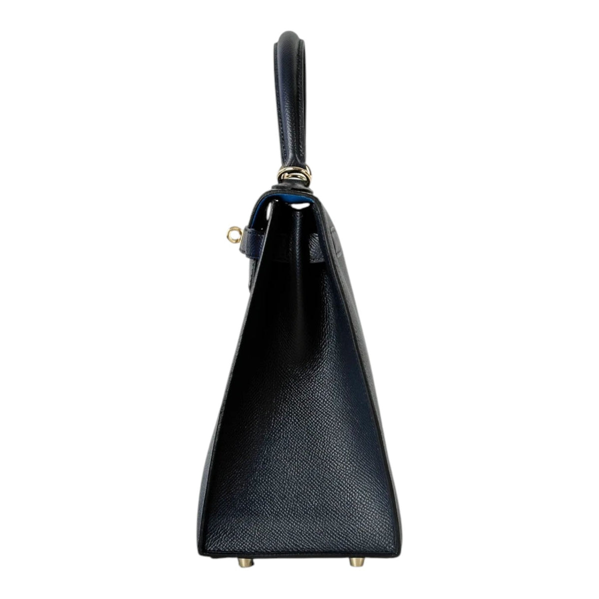 Hermes Limited Edition Kelly 28 Casaque in Black/Indigo Bag