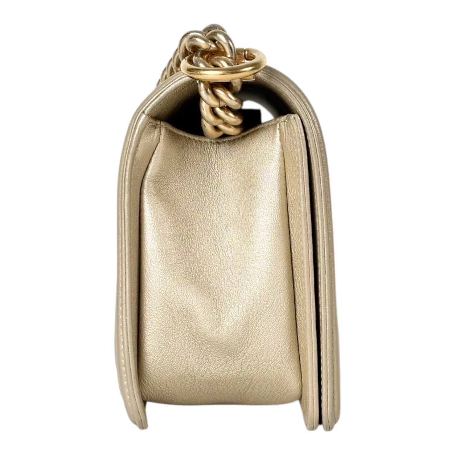 Chanel Leboy Bag Medium Gold Color With CC Logo